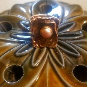 GORGEOUS, FUNKY LULU STERLING & GENUINE PEARL RING